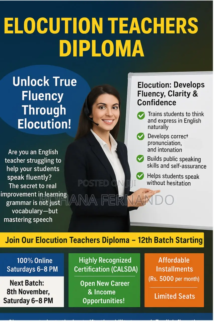 Elocution Teacher Training Diploma (Online)