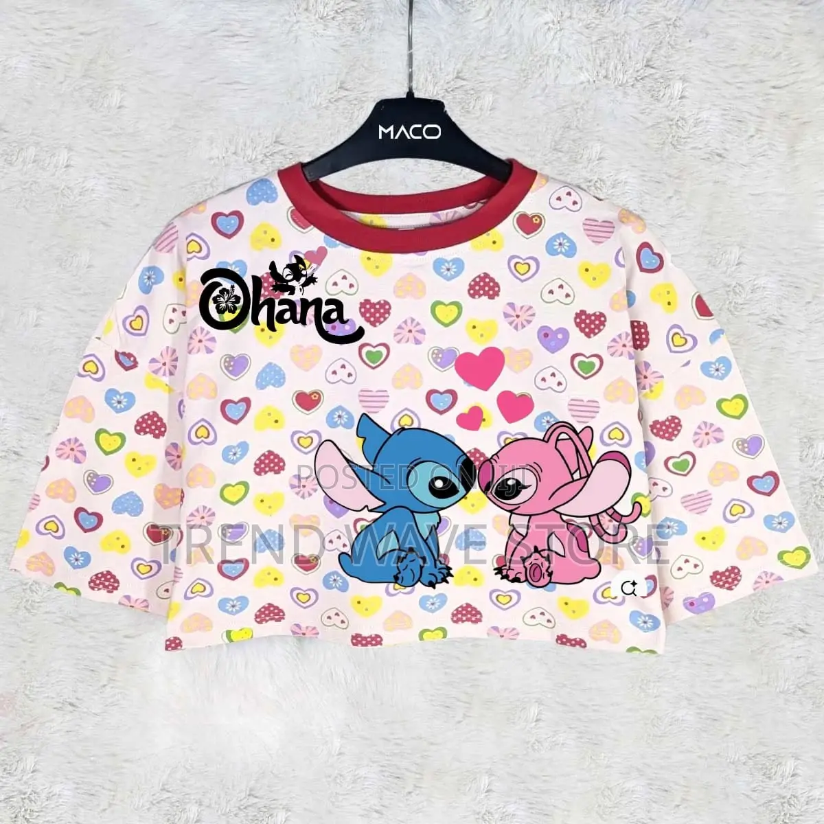 Over Size Crop Tshirt