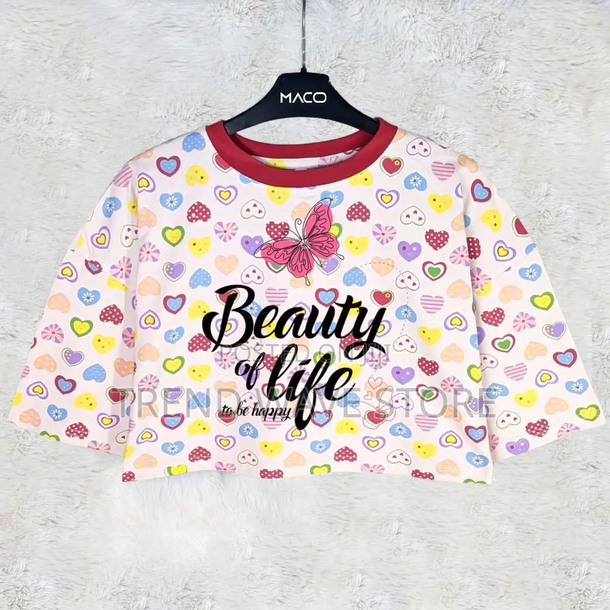 Over Size Crop Tshirt