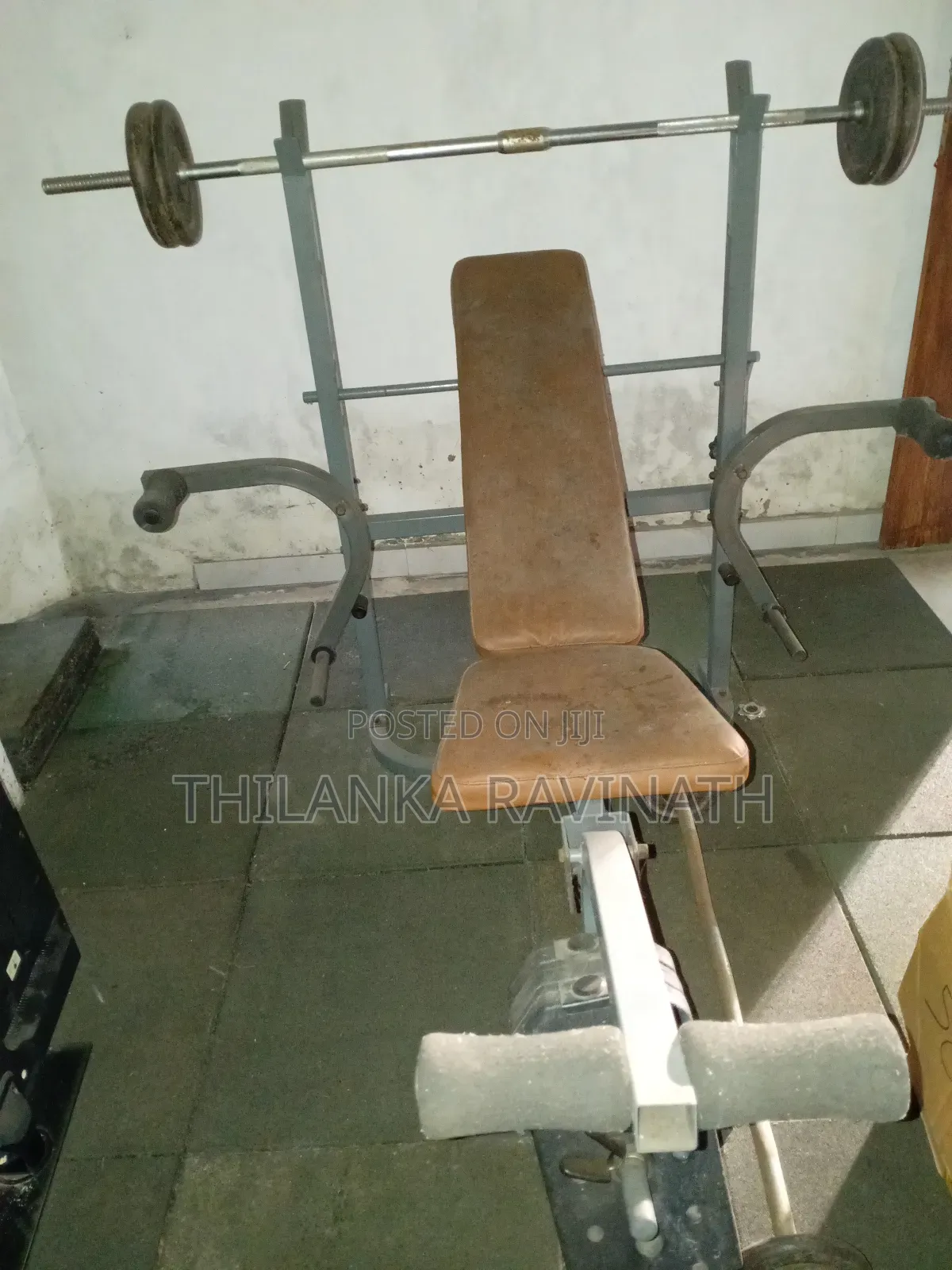 Home Gym Multy Bench With All Bars Plates