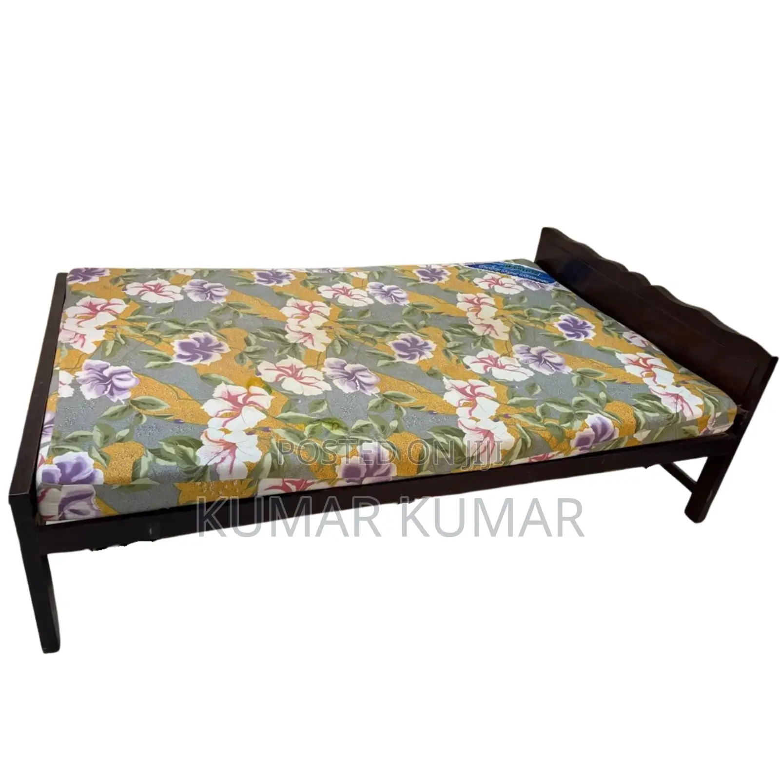 Wooden Single Bed With Mattress
