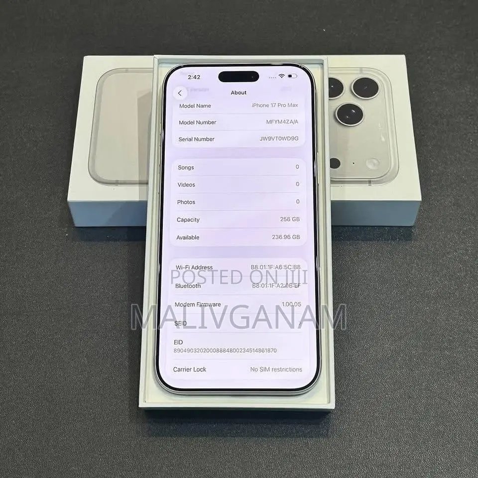 New Apple iPhone 17 Pro Max 256 GB White