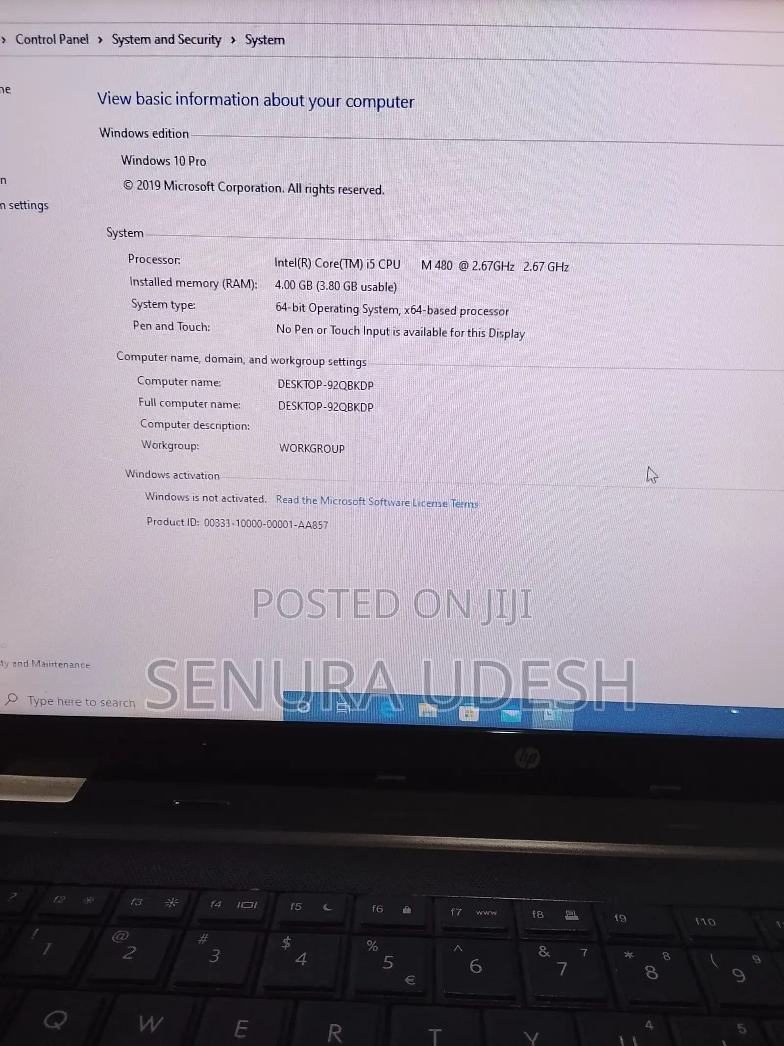 Laptop HP Pavilion G42 4GB Intel Core I5 HDD 256GB