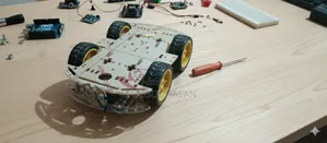Proto Type Camera Robotic Car With Horn Head Light and Speaker