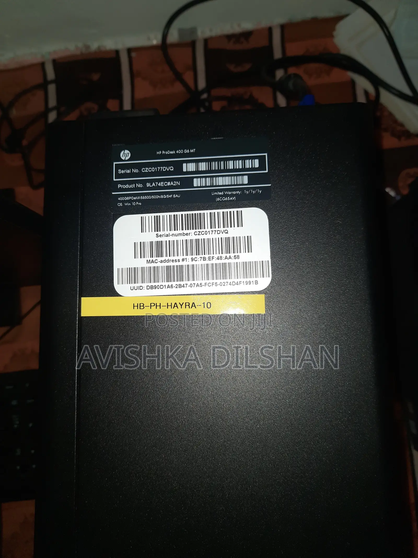 Desktop Computer HP ProDesk 400 12GB Intel Core I5 HDD+SSD 500GB