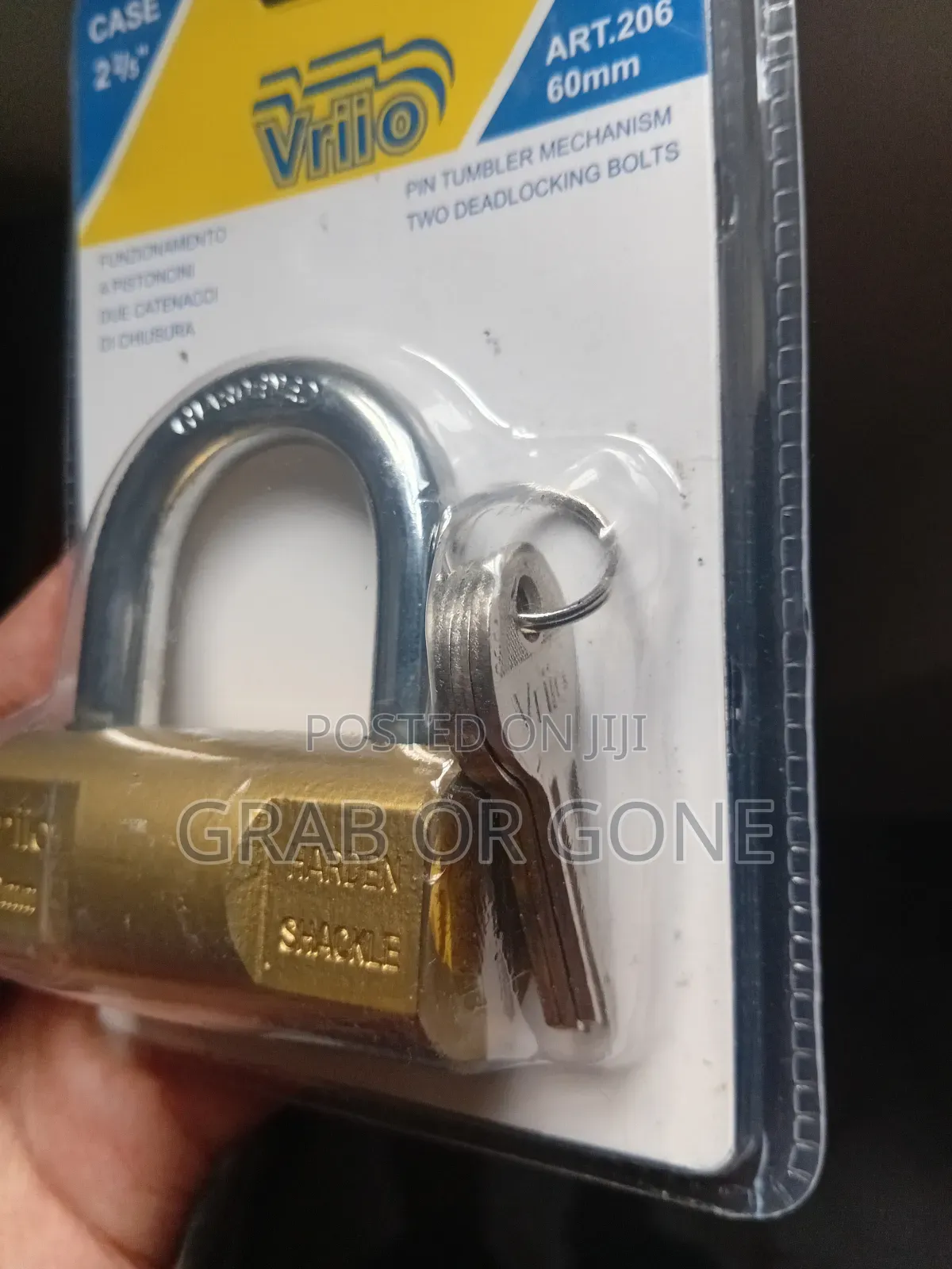 Barrell Lock Padlock With Hardened Steel Shackle – 60mm - Vriio