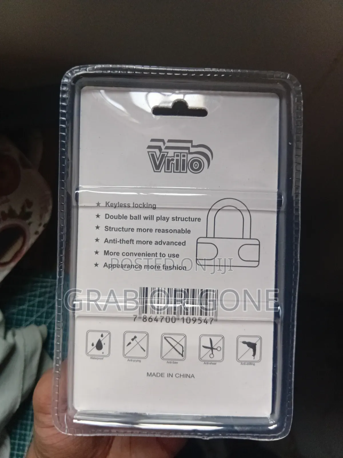 Barrell Lock Padlock With Hardened Steel Shackle – 60mm - Vriio