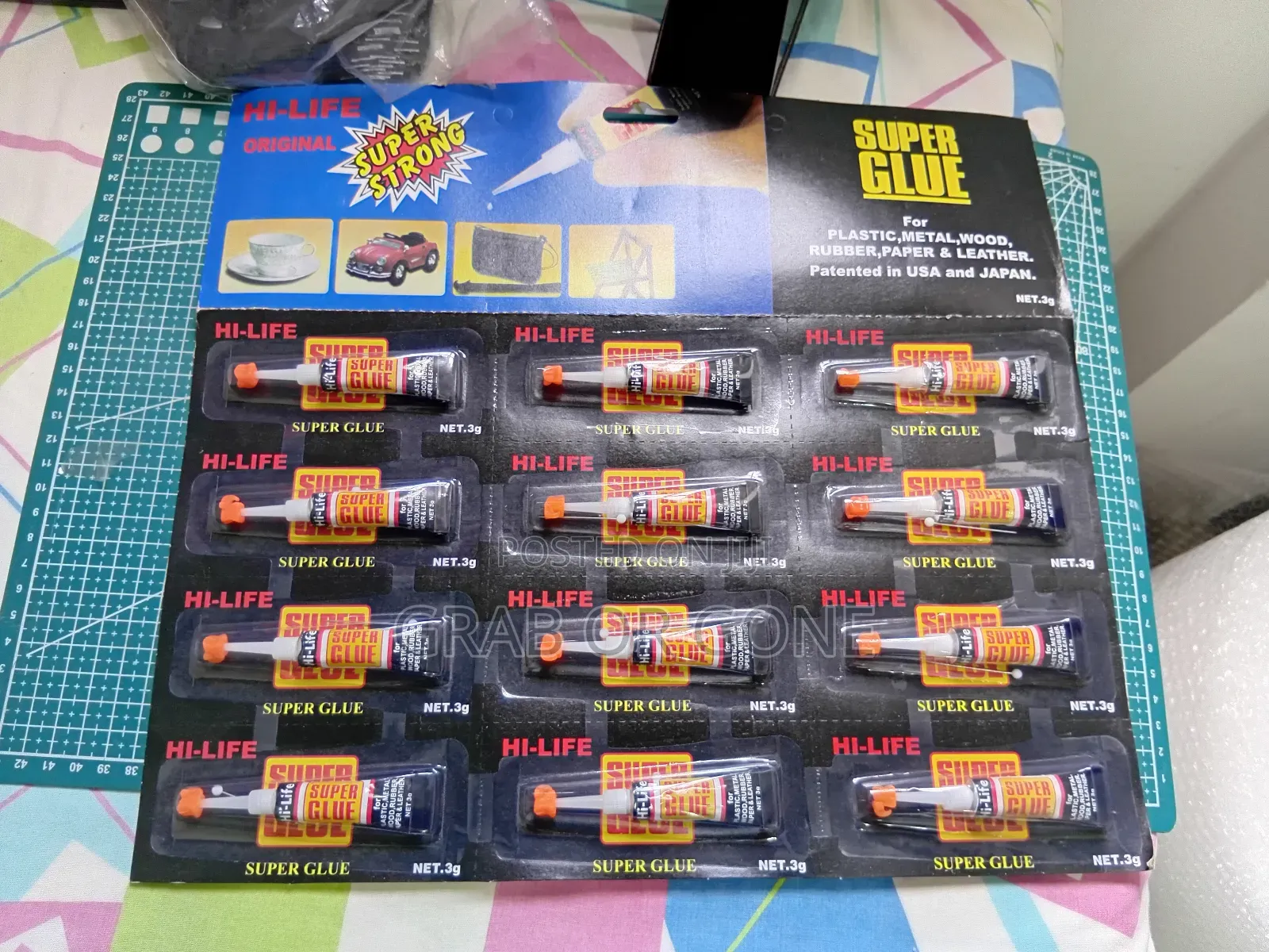 Super Glue 3g – 12 Pcs Card Pack Strong Instant Adhesive