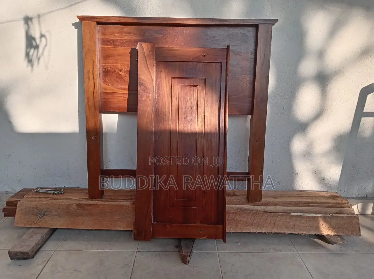 Bed Single Teak With Double Layer Mattress