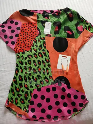 Next Patchwork Satin Blouse — New With Tag + Matching Earrings