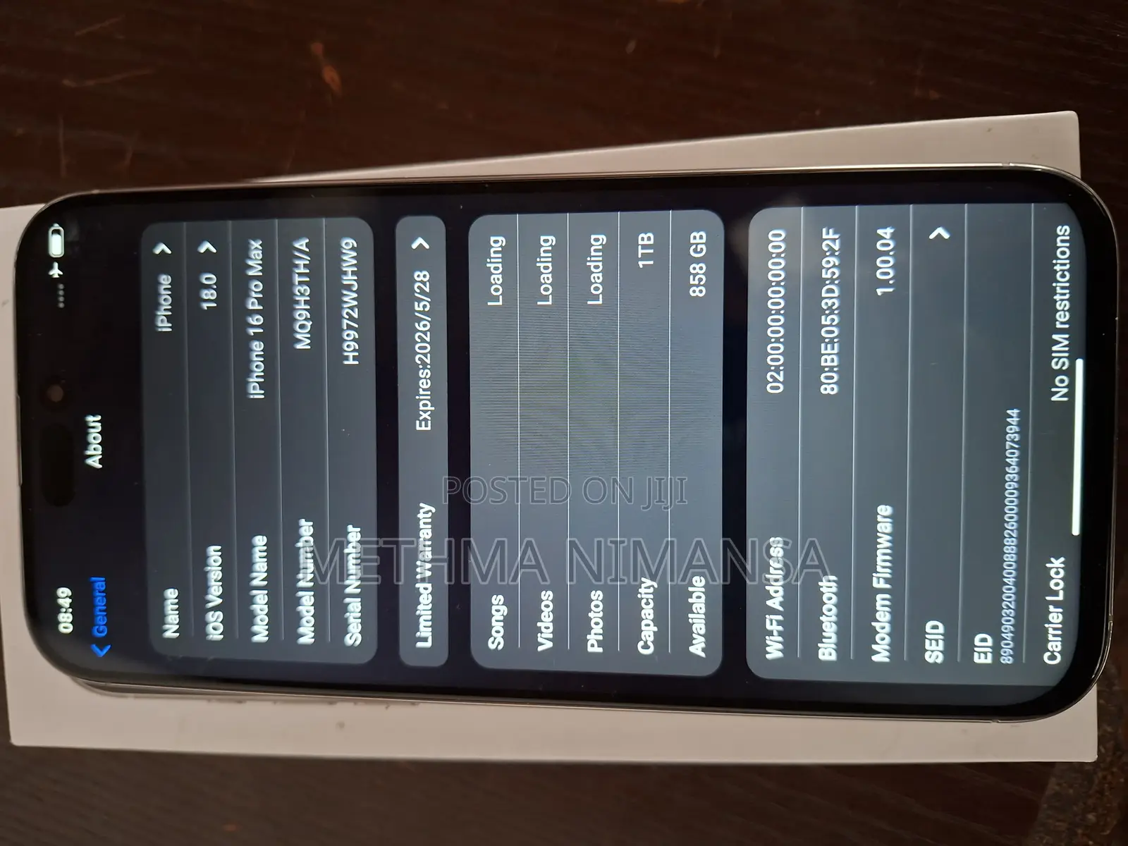 Apple iPhone 16 Pro Max 1 TB Gray