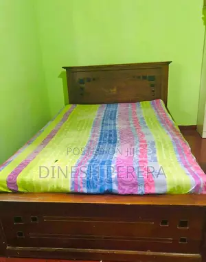 6x5 Teak Bed With Mattress For Sale