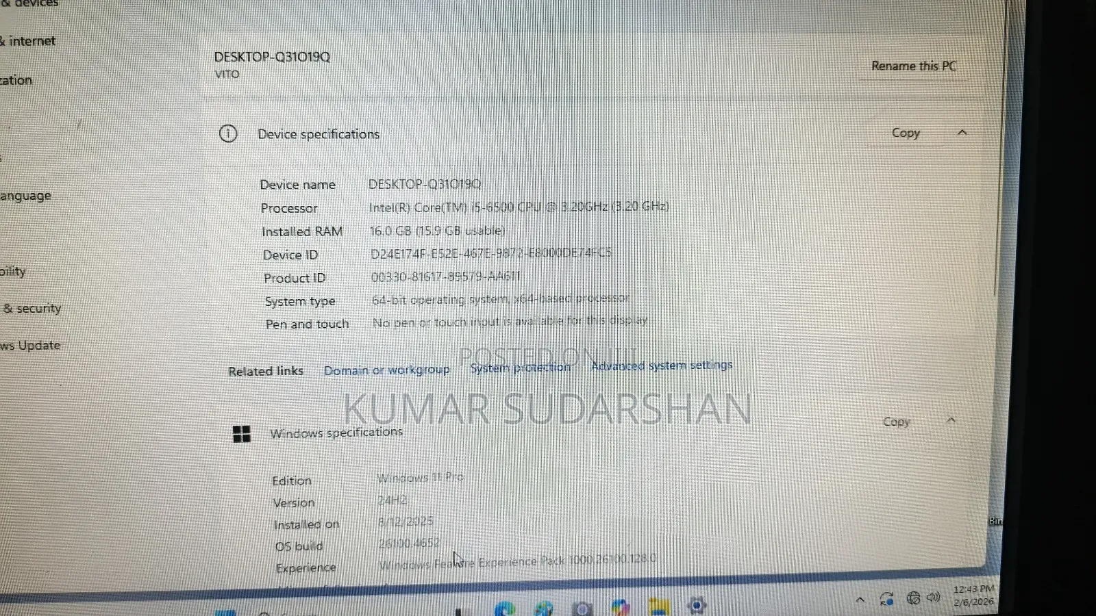 Desktop Computer 16GB Intel Core I5 HDD+SSD 640GB
