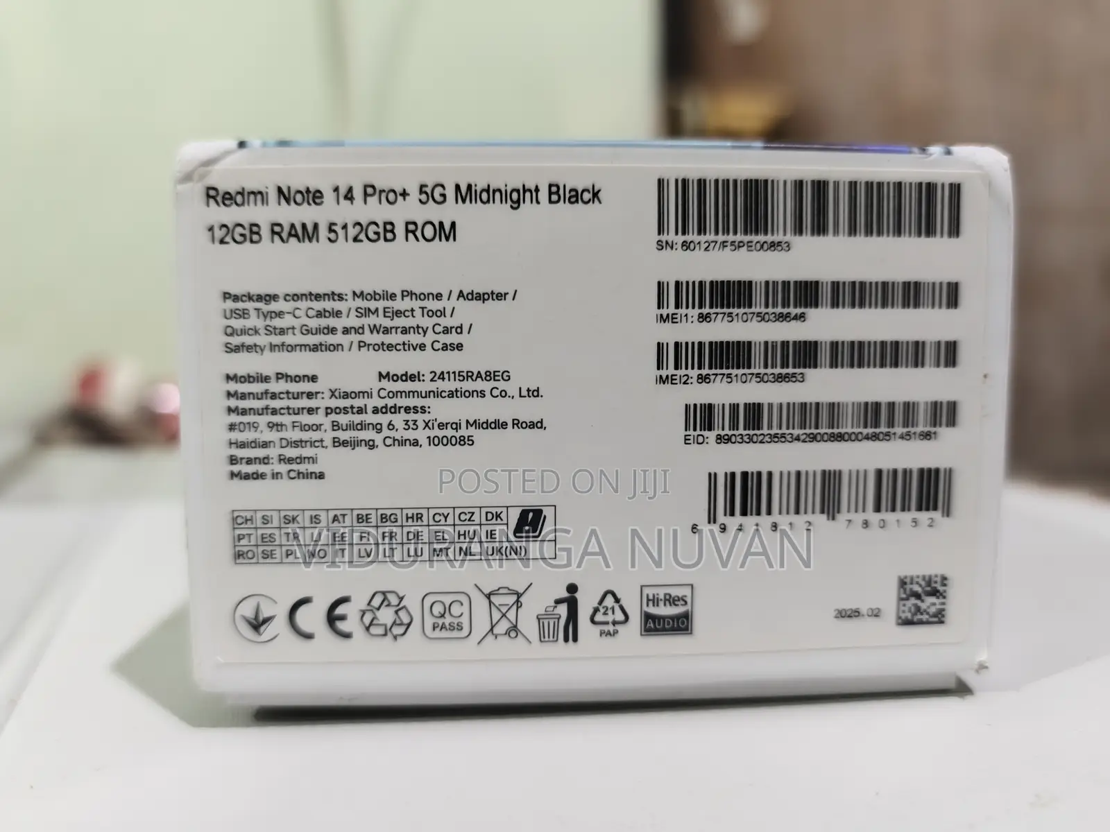 Xiaomi Redmi Note 14 Pro+ 5G 512 GB Black