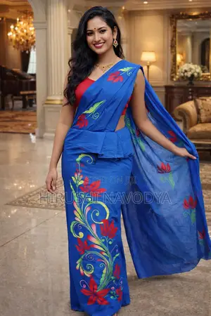 Hand Painted Kandyan Style Saree