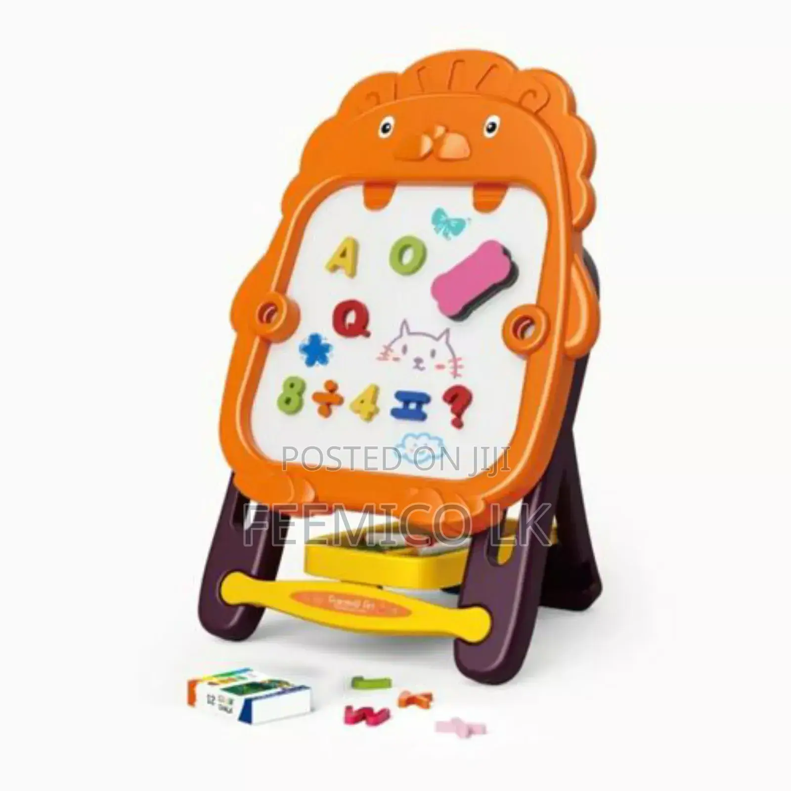 Double-sided Educational Board For Kids (Magnetic + Chalkboard)