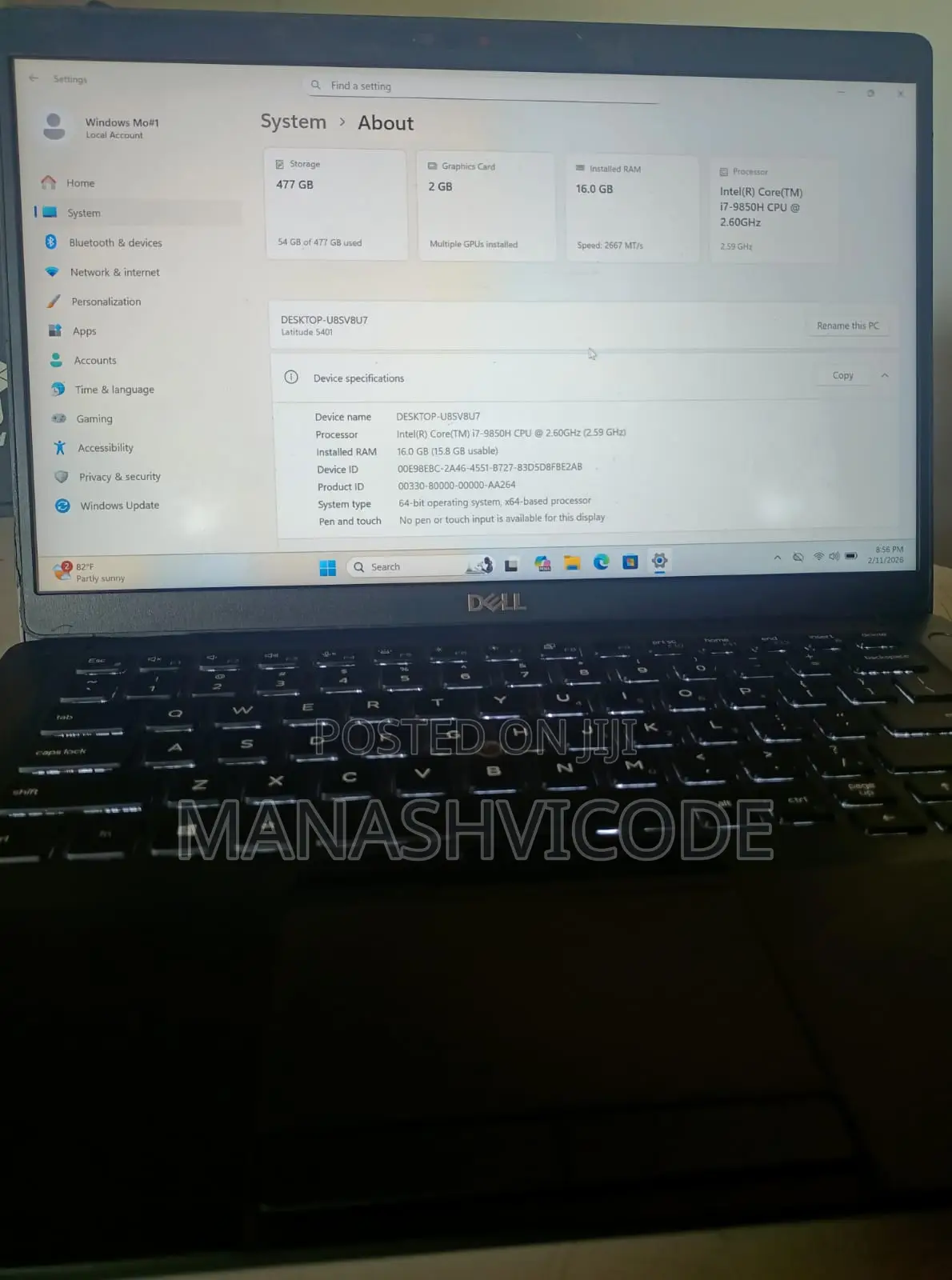 Laptop Dell Latitude 7490 32GB Intel Core i7 SSD 512GB