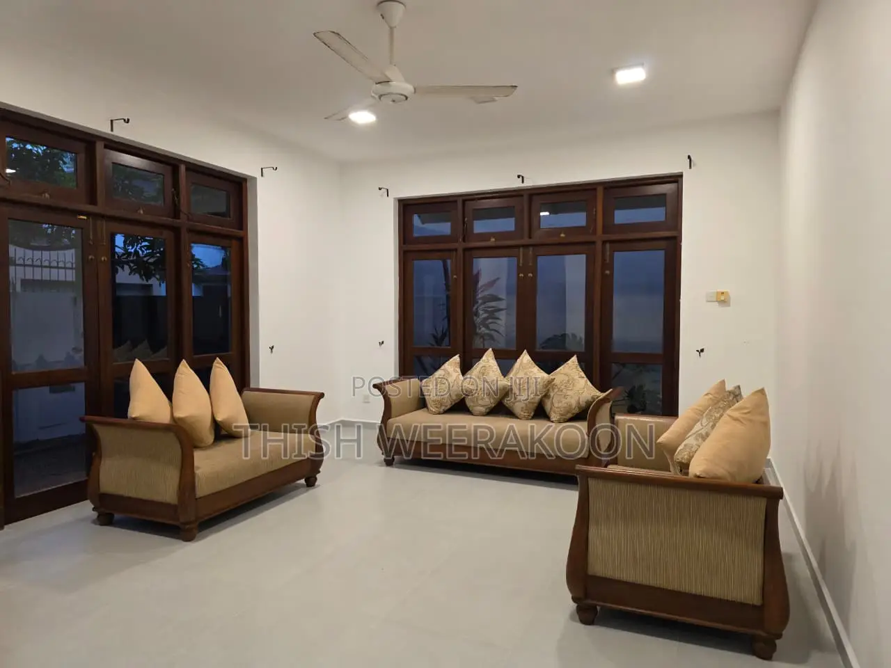 Sofa Set for Sale – Solid Teak Wood (3, 2, 2 Seater) - Rs.100,000