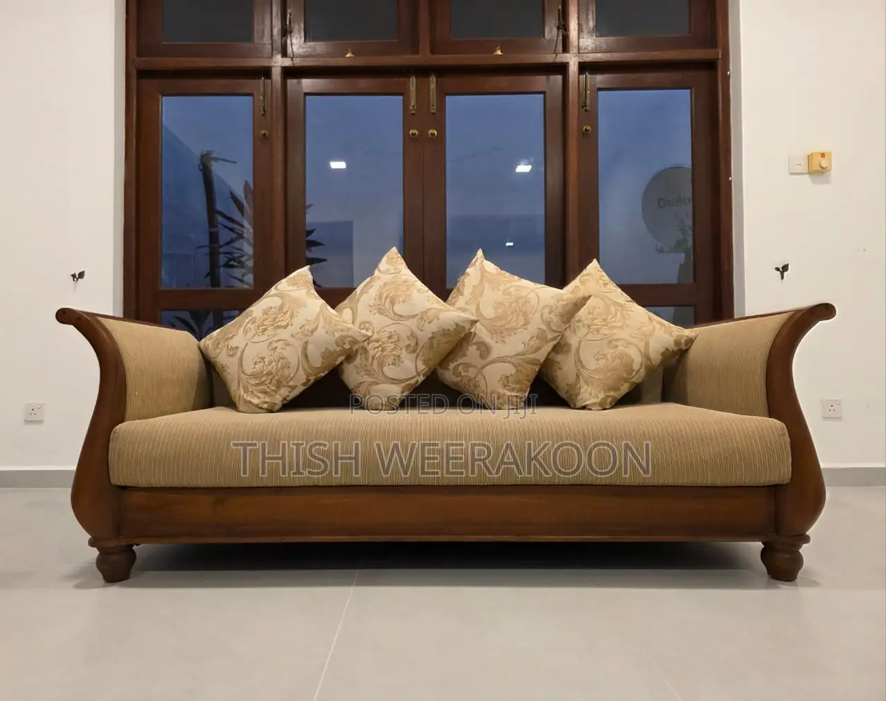 Sofa Set for Sale – Solid Teak Wood (3, 2, 2 Seater) - Rs.100,000