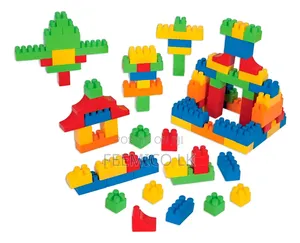 Building Blocks Storage Bucket With 120 Pieces and Storage Medium