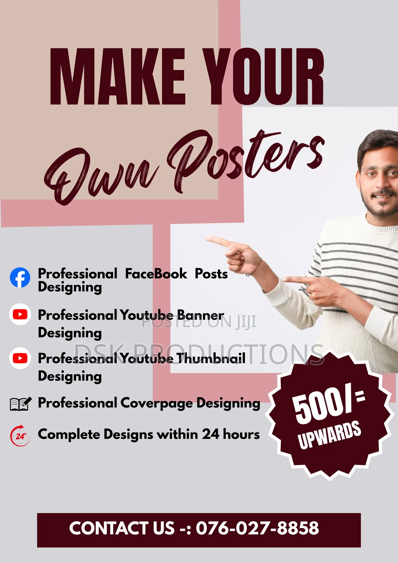 Social Media Ads and Poster Designing (Youtube/Facebook/Tiktok)