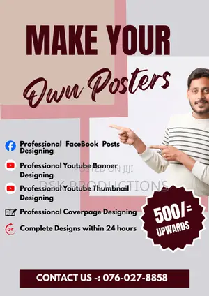 Social Media Ads and Poster Designing (Youtube/Facebook/Tiktok)