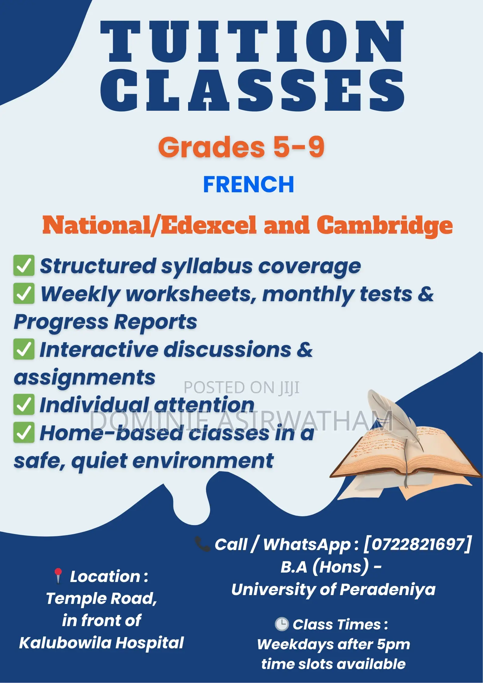 French (National/Edexcel and Cambridge) Grades 6-9