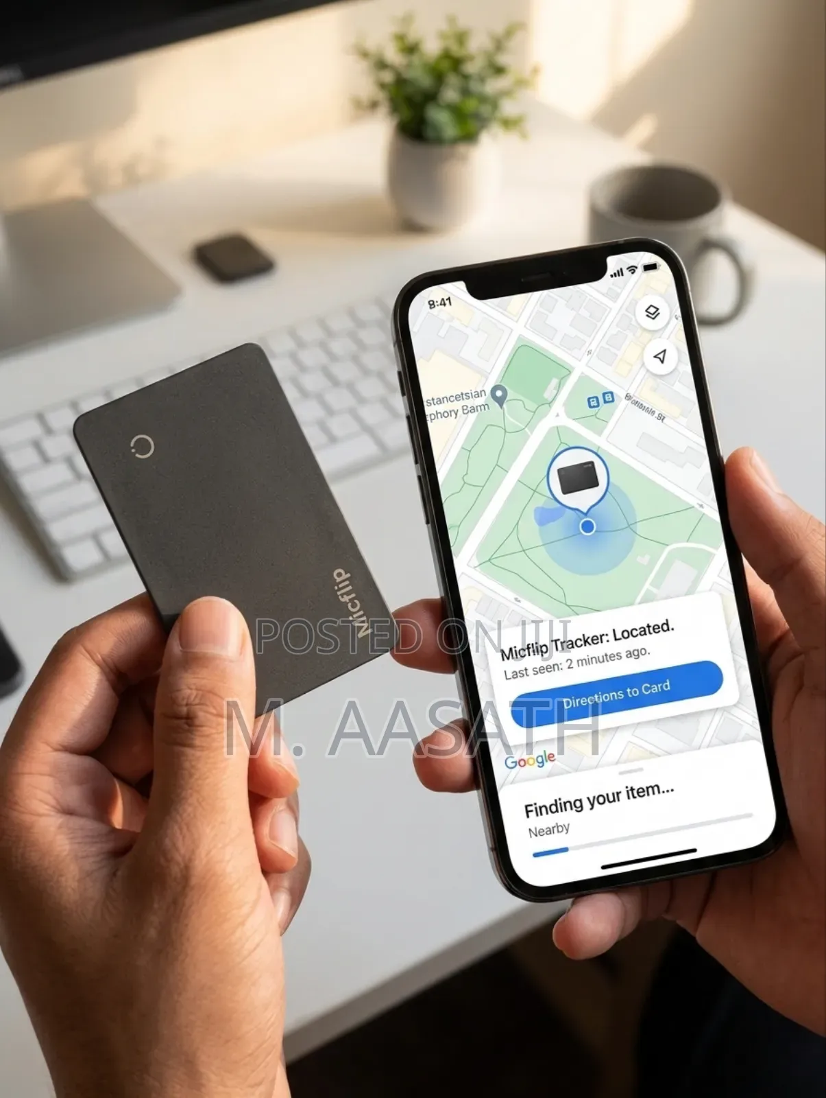 Tracking Card | Ultra Slim | No Charging | Ios Android | Waterproof