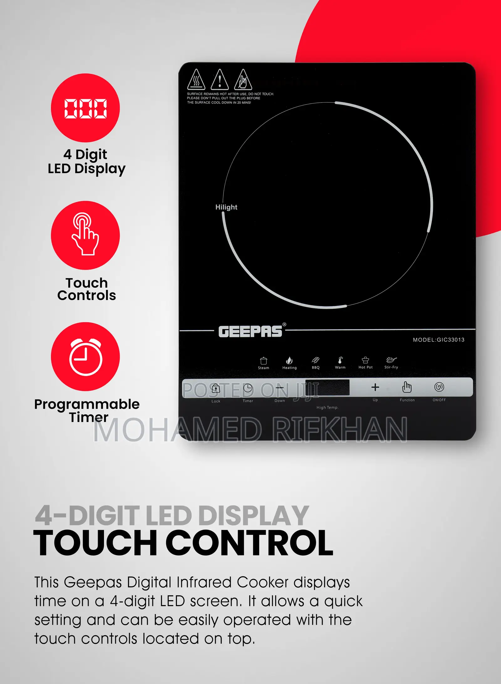 Geepas Digital Infrared Cooker