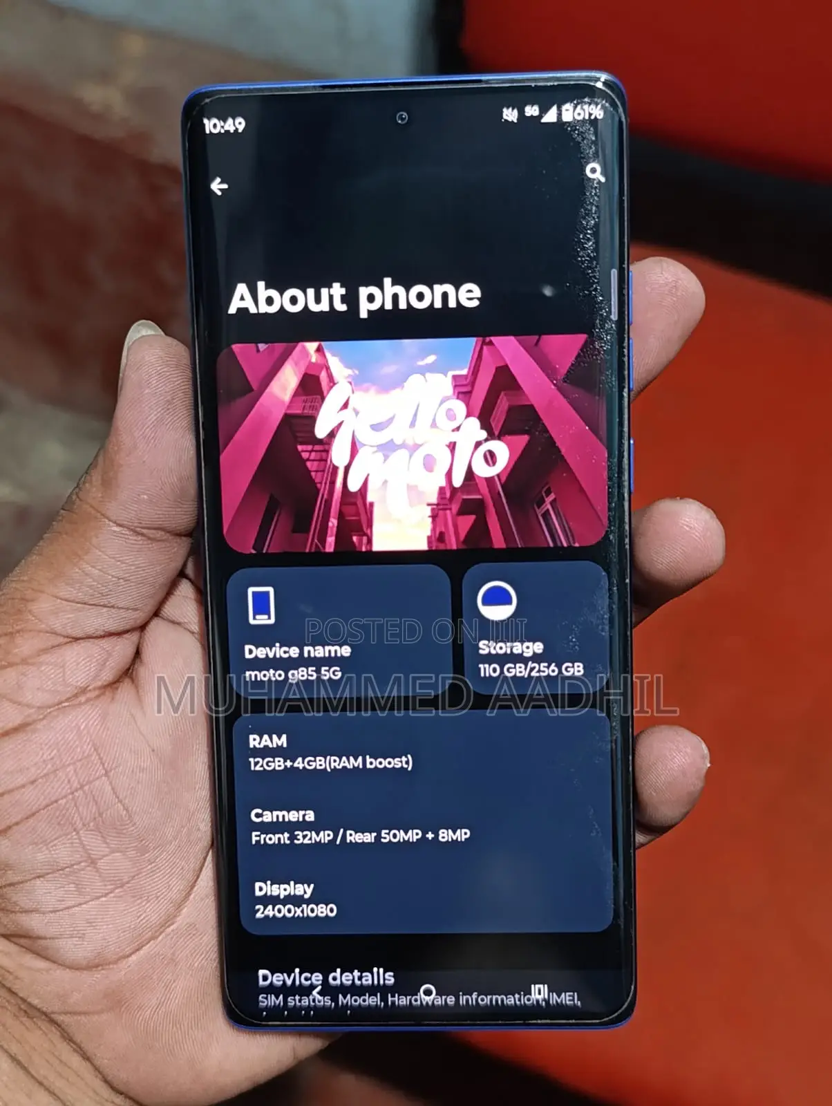 New Motorola Moto G85 256 GB Blue