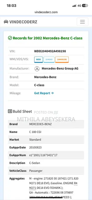 Mercedes-Benz C180 2011 Off white