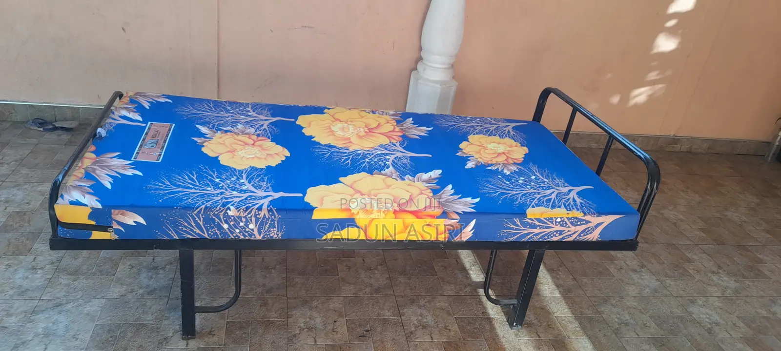 Steel Single Bed With Mattress