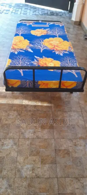 Steel Single Bed With Mattress