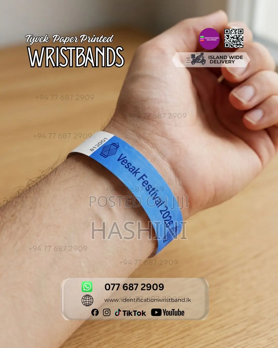 Tyvek Paper Wristband