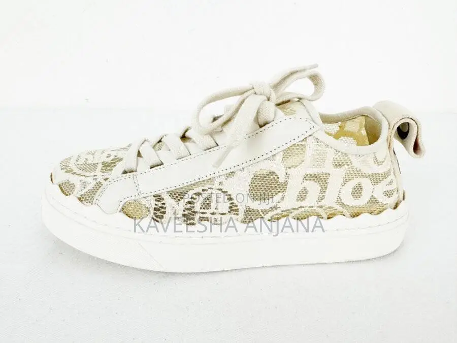Chloe Lauren Lace High-Top Fashion Sneakers