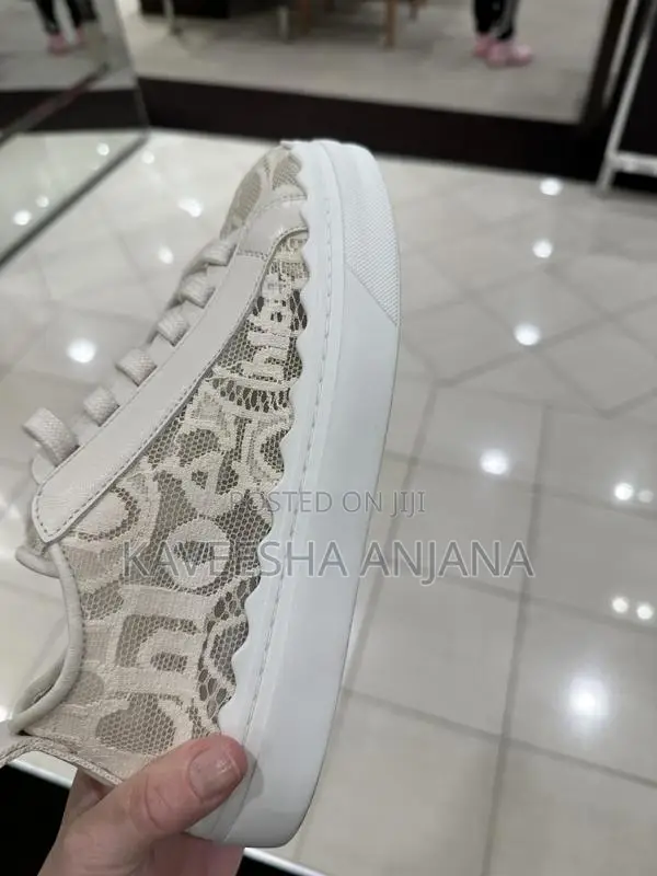 Chloe Lauren Lace High-Top Fashion Sneakers