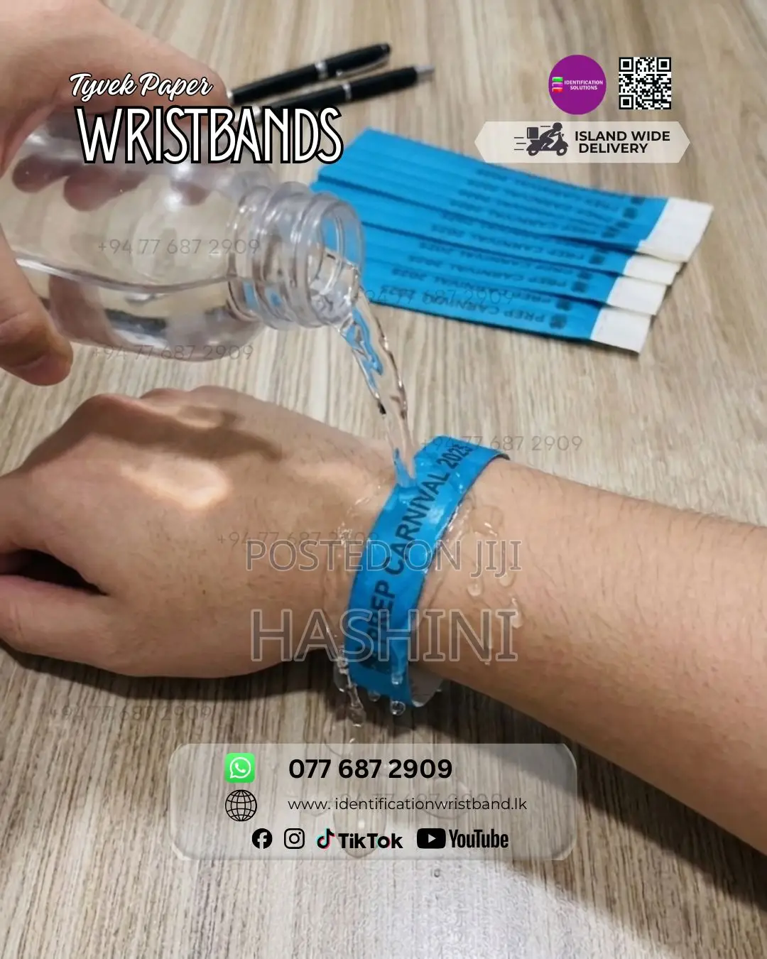 Waterproof Tyvek Wristbands - Custom Print