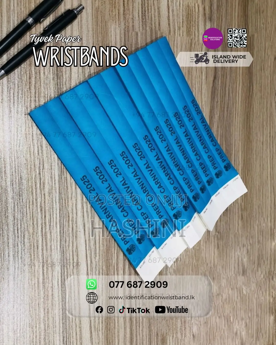Waterproof Tyvek Wristbands - Custom Print