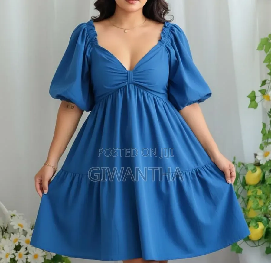 Ladies Elastic Bardot Shoulder Magic Summer Smock Midi Dress