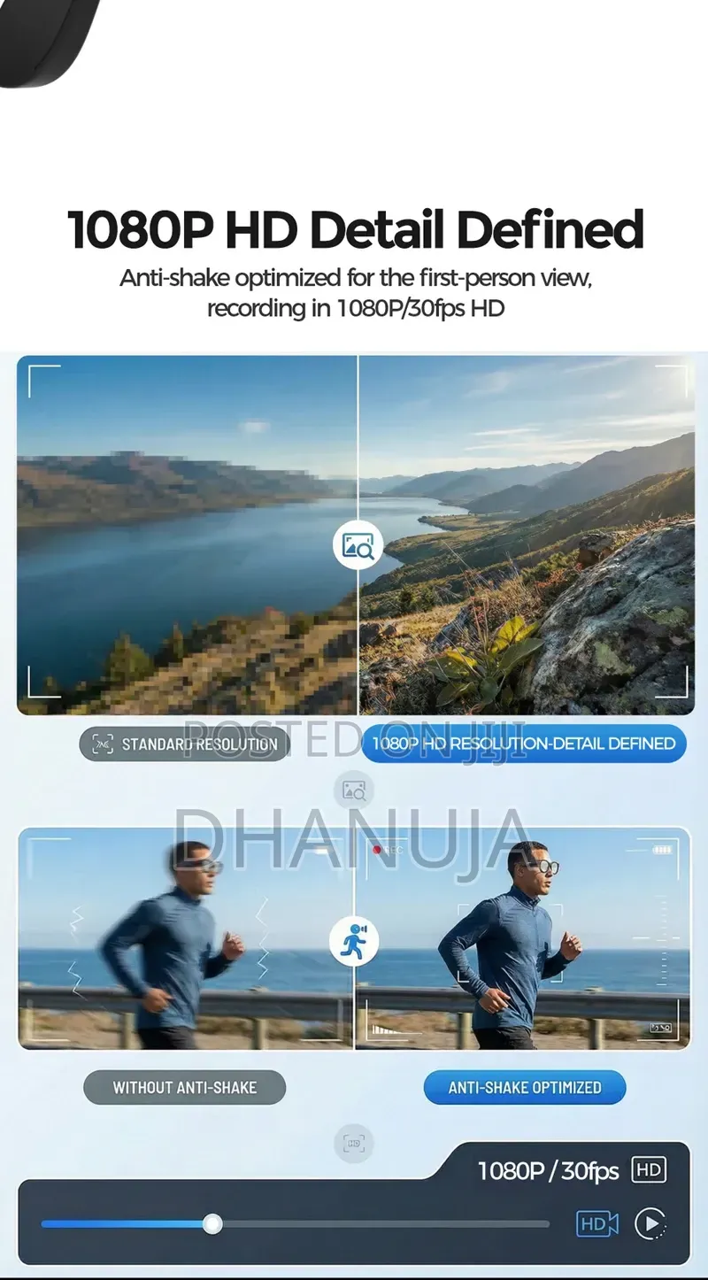 Ultra Hd Smart Camera Glasses - Wi-fi Ekka Super Quality!