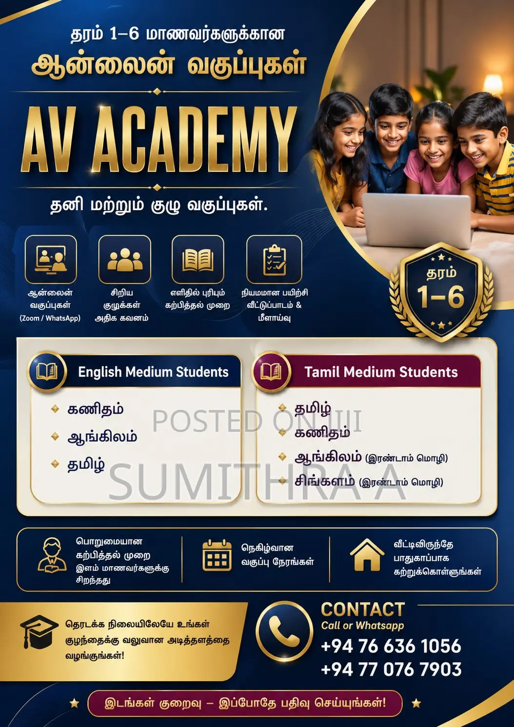 Online Tuition Grade 1–6 for National and International Students