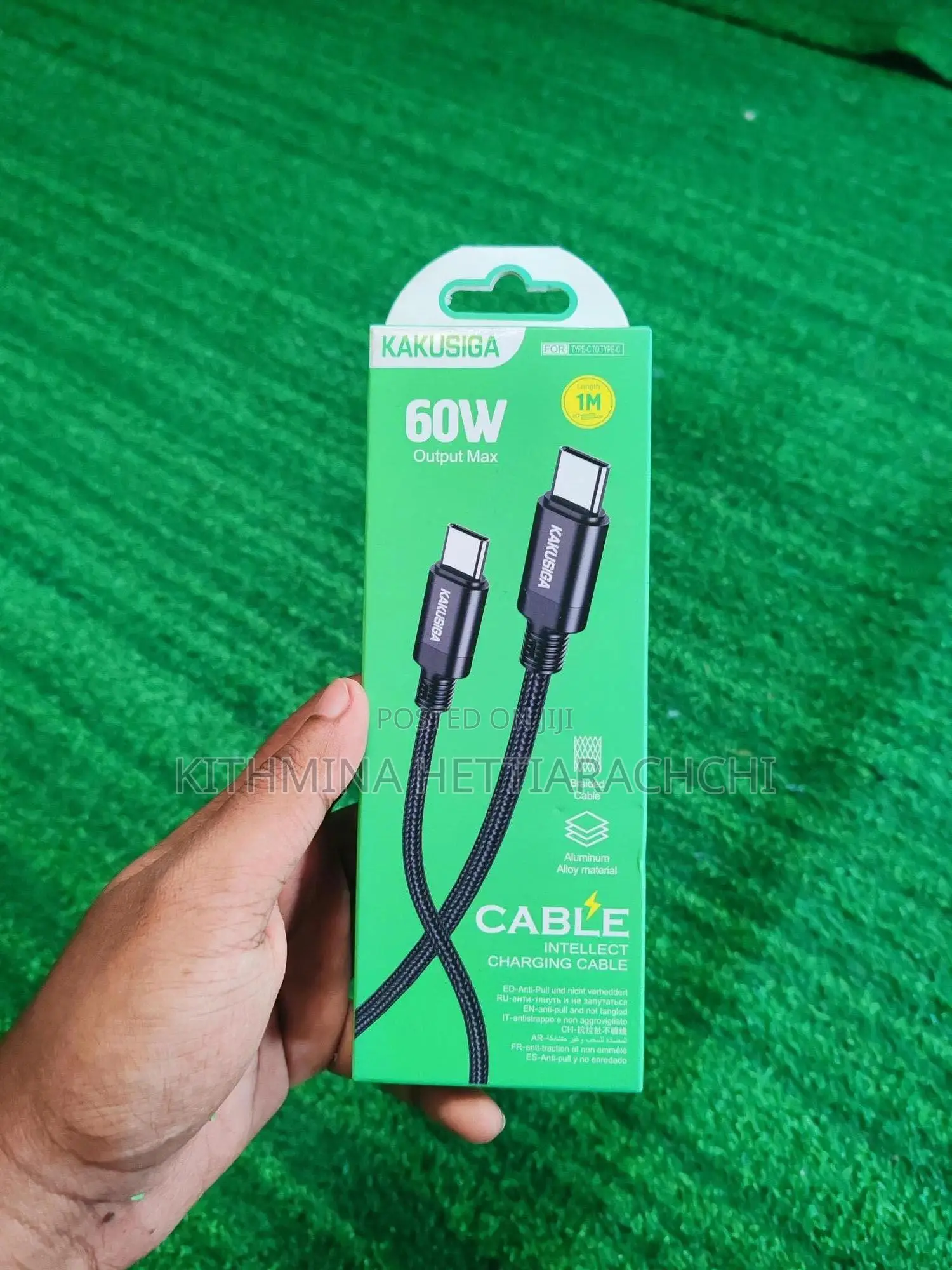 Kakusiga 60w Super Fast Charging C to C Charging Data Cable 1m