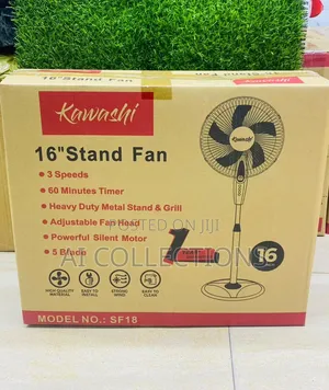 Kawashi 16” Stand Fan Sf18 Powerful Adjustable Standing Fan With Timer