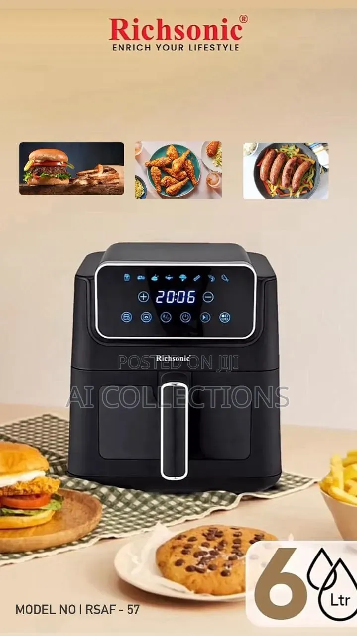 Richsonic 6l Digital Air Fryer Rsaf-57 Oil Free With Touch Screen