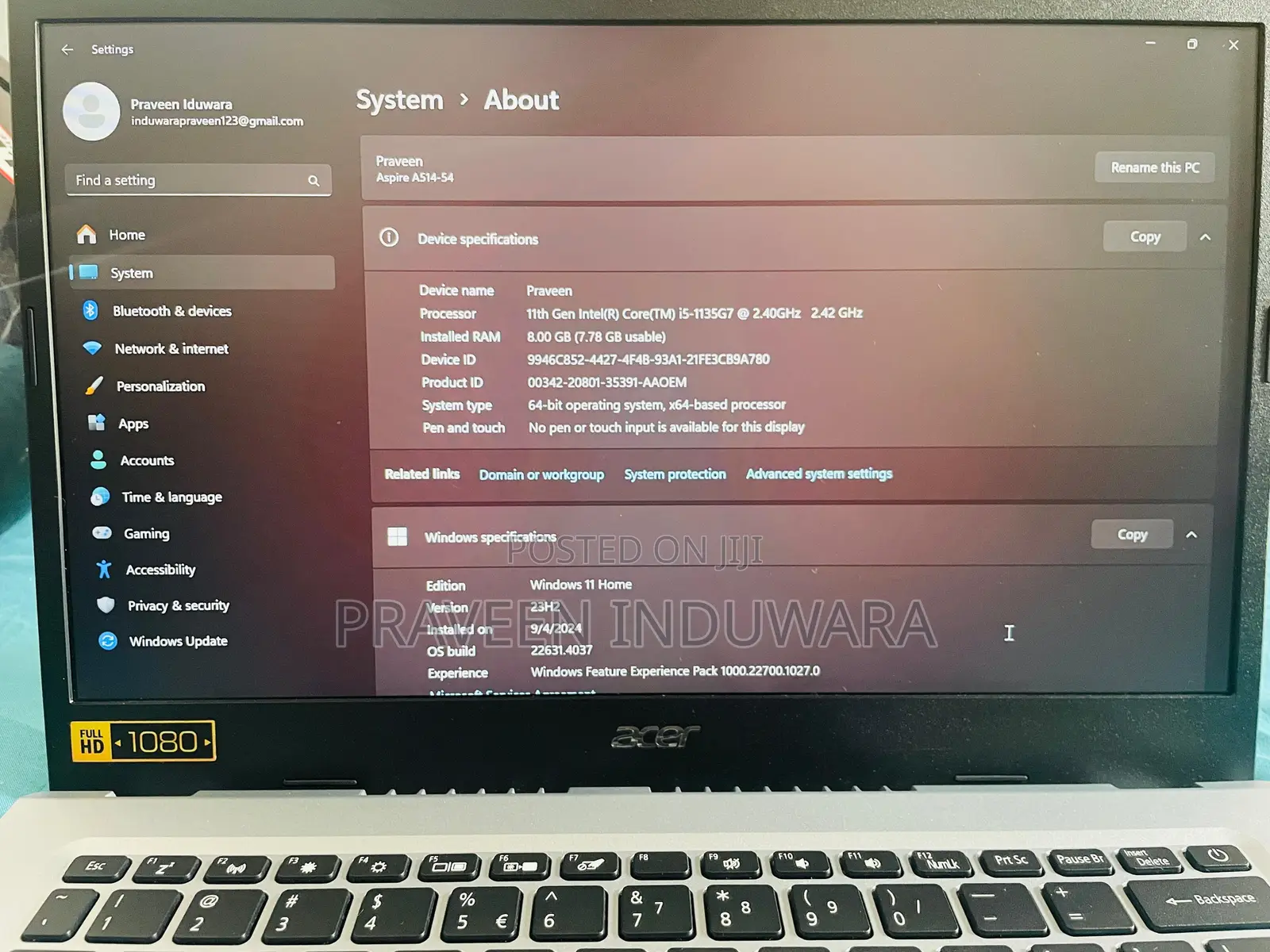 Laptop Acer Aspire 5 8GB Intel Core i5 SSHD (Hybrid) 512GB