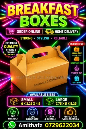 Breakfast Boxes Premium Snack Nikah Packaging Sri Lanka Colombo
