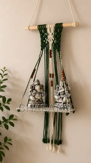 Handmade Macramé Hanging Shelf