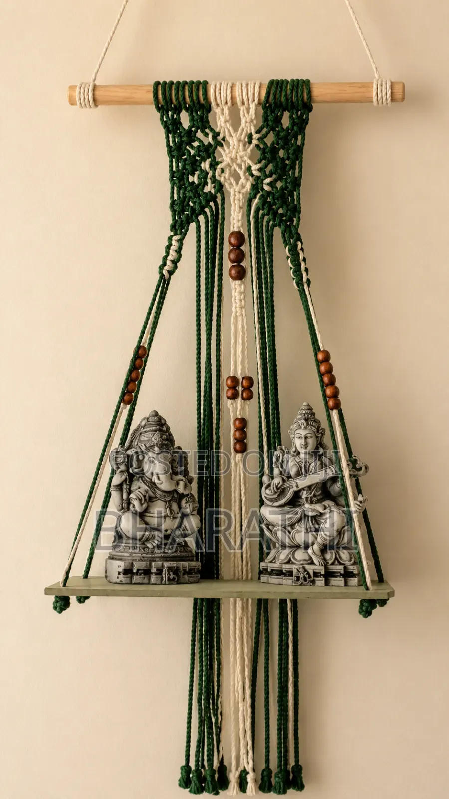 Handmade Macramé Hanging Shelf