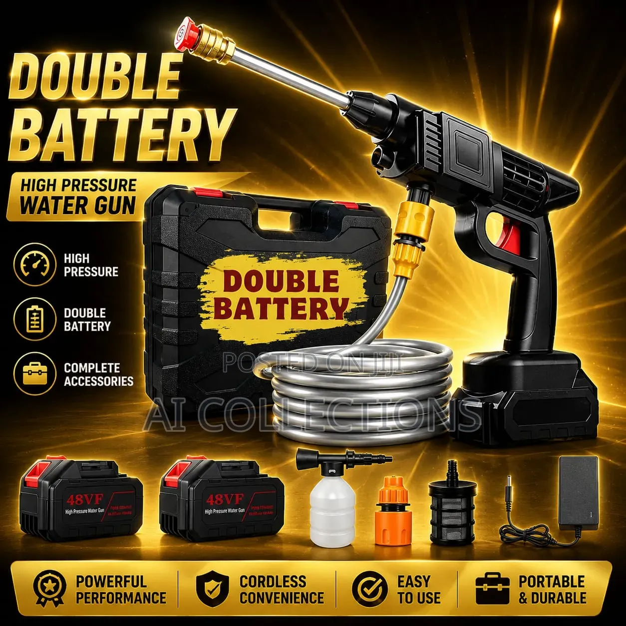 High Pressure Water Gun – Double Battery Edition