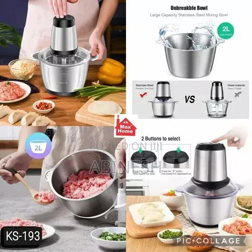 2 L . 3 Pin. Food Processor Steel Chopper